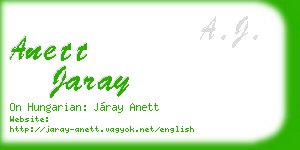 anett jaray business card
